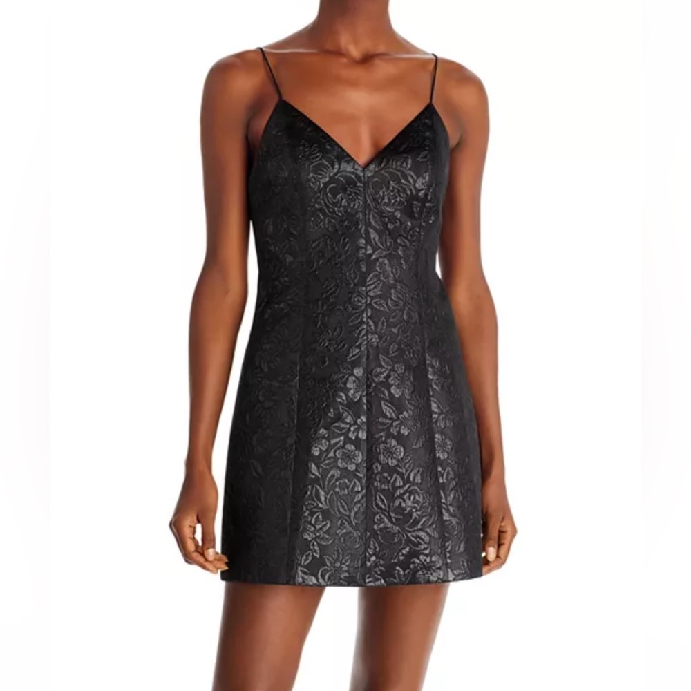 Alice + Olivia Black Floral Mini Dress